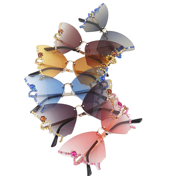 Rhinestone Butterfly Sunglasses