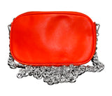 Coral Silver Chain Crossbody