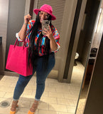 Fuchsia Pearl Fedora