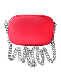 Coral Silver Chain Crossbody