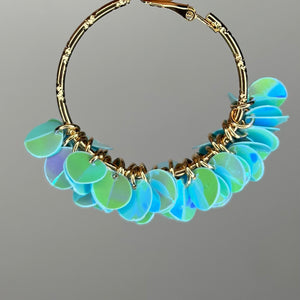 Gold Sequin Hoops