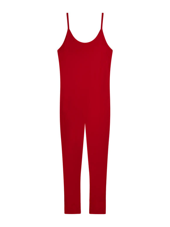 Burgundy Tight Fitted Jumpsuit