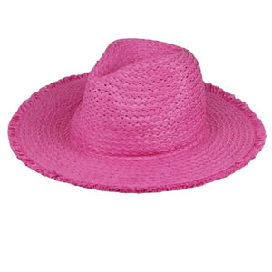 Fuchsia Straw Hat