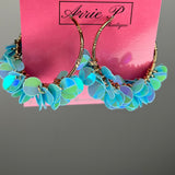 Gold Sequin Hoops