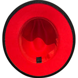 Black Red Bottom Fedora