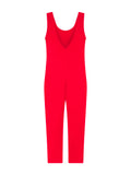 Red Tight Fitted Jumpsuit