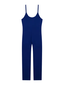 Blue Tight Fitted Jumpsuit (Curvy)