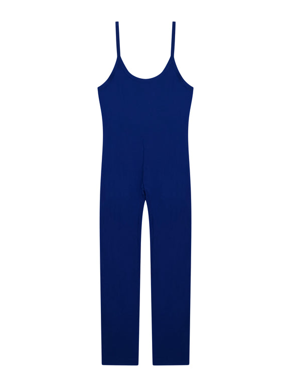 Blue Tight Fitted Jumpsuit (Curvy)