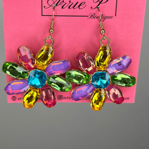 Flower Gem Earrings