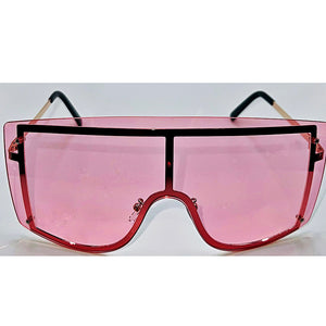 Oversized Pink Shield Sunglasses