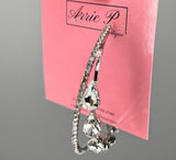 Silver Double Gem Hoops