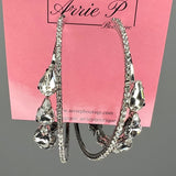 Silver Double Gem Hoops