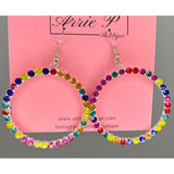 Multi Color Circle Earrings