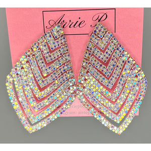 Iridescent Layered Leaf Earrings