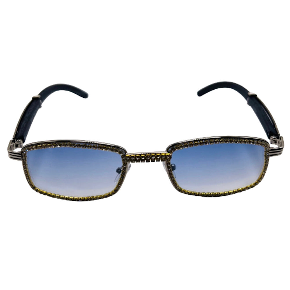 Blue rhinestone sunglasses