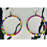 Multi Color Circle Earrings