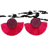 Fuschia Fringe Earrings