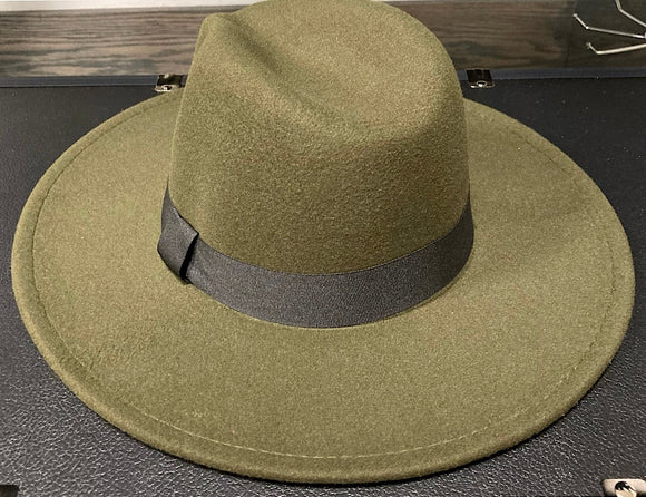 Olive Fedora Hat